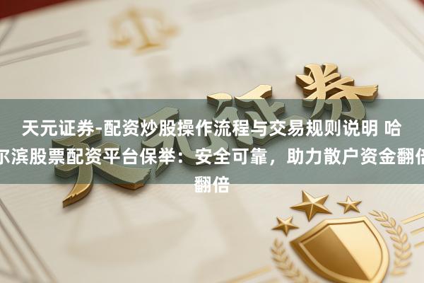 天元证券-配资炒股操作流程与交易规则说明 哈尔滨股票配资平台保举：安全可靠，助力散户资金翻倍